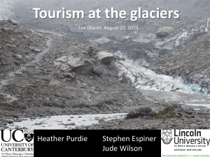 Tourism at the glaciers Jude Wilson Fox Glacier, August 27, 2014