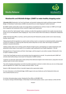 Woolworths and Michelle Bridges 12WBT to make healthy shopping easier