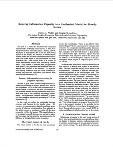 Relating Information  Capacity to a Biophysical Model for Blowfly Retina G.