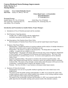 Conway/Briabend Storm Drainage Improvements  Public Meeting No. 3 Meeting Minutes