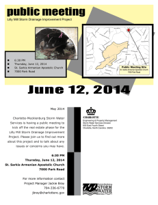 public meeting June 12, 2014 Lilly Mill Storm Drainage Improvement Project May 2014