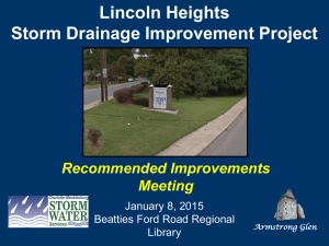 Lincoln Heights Storm Drainage Improvement Project Recommended Improvements Meeting