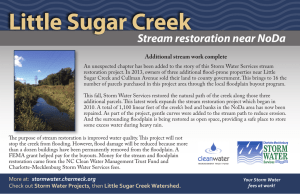 Little Sugar Creek Stream restoration near NoDa Additional stream work complete