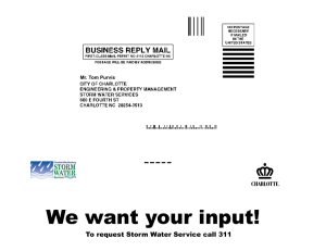 We want your input! To request Storm Water Service call 311