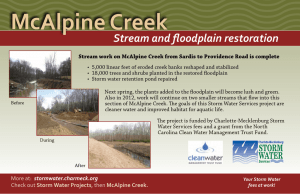 McAlpine Creek Stream and floodplain restoration
