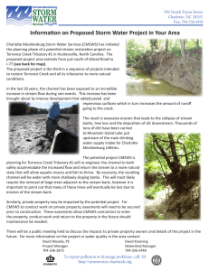 Information on Proposed Storm Water Project in Your Area