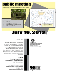 public meeting July 16, 2013 Meadowridge Storm Drainage Improvement Project