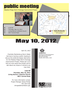 public meeting May 10, 2012 Meadow Ridge Storm Drainage Improvement Project