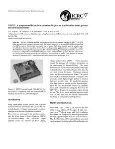 GPSY2: A programmable hardware module for precise absolute time event... tion and measurement