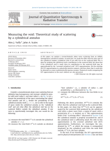 Measuring the void: Theoretical study of scattering by a cylindrical annulus