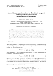 A new integral equation method for direct electromagnetic