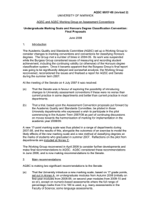 AQSC 60/07-08 (revised 2) Final Proposals UNIVERSITY OF WARWICK