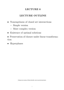 LECTURE 6 LECTURE OUTLINE tion •