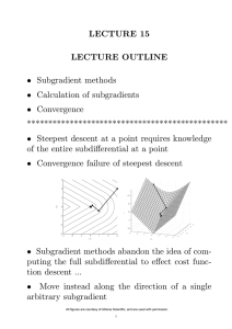 LECTURE 15 LECTURE OUTLINE *********************************************** of the entire subdiﬀerential at a point