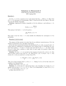Solutions  to  Homework  6 6.262 Discrete Stochastic Processes