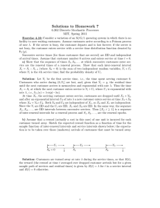 Solutions  to  Homework  7 6.262 Discrete Stochastic Processes