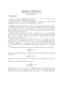 Solutions  to  Homework  9 6.262 Discrete Stochastic Processes