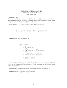 Solutions  to  Homework  11 6.262 Discrete Stochastic Processes