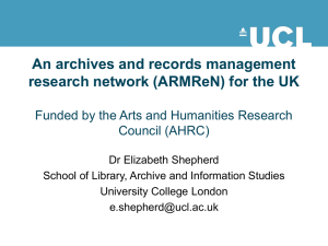 An archives and records management research network (ARMReN) for the UK