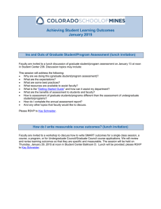 Achieving Student Learning Outcomes January 2015