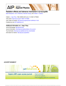 Radiation effects and tolerance mechanism in β-eucryptite