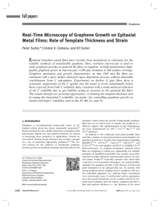 full papers Real-Time Microscopy of Graphene Growth on Epitaxial