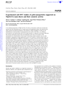 Experimental and DFT studies of gold nanoparticles supported on