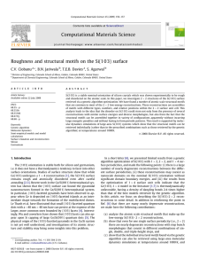 Roughness and structural motifs on the Si(1 0 3) surface