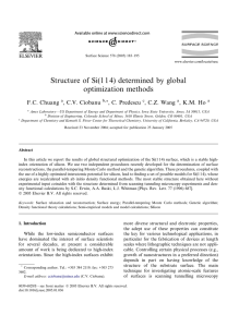 Structure of Si(1 1 4) determined by global optimization methods F.C. Chuang