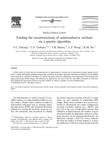 Finding the reconstructions of semiconductor surfaces via a genetic algorithm F.C. Chuang