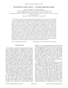 Reconstruction of silicon surfaces: A stochastic optimization problem Cristian V. Ciobanu