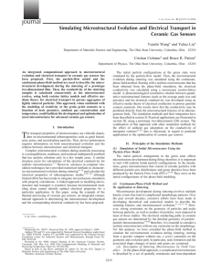 Simulating Microstructural Evolution and Electrical Transport in Ceramic Gas Sensors