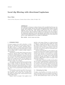 Local dip filtering with directional Laplacians Dave Hale