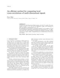 An efficient method for computing local cross-correlations of multi-dimensional signals Dave Hale