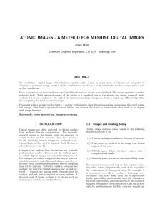 ATOMIC IMAGES - A METHOD FOR MESHING DIGITAL IMAGES Dave Hale