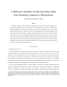 A Multiscale Algorithm for Reconstructing Videos from Streaming Compressive Measurements