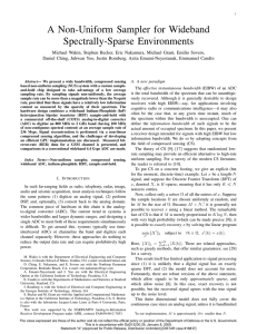 A Non-Uniform Sampler for Wideband Spectrally-Sparse Environments