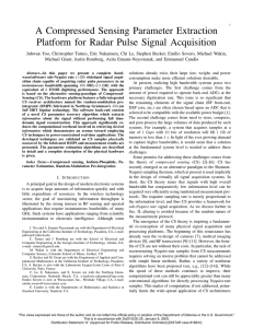 A Compressed Sensing Parameter Extraction Platform for Radar Pulse Signal Acquisition