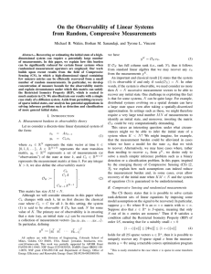 On the Observability of Linear Systems from Random, Compressive Measurements
