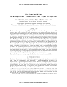 The Smashed Filter for Compressive Classification and Target Recognition