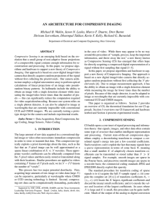 AN ARCHITECTURE FOR COMPRESSIVE IMAGING