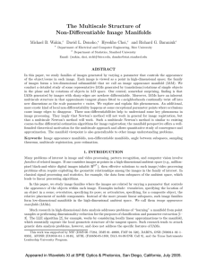 The Multiscale Structure of Non-Differentiable Image Manifolds Michael B. Wakin, David L. Donoho,