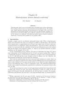 Chapter 35 Elastodynamic inverse obstacle scattering ∗ P.A. Martin