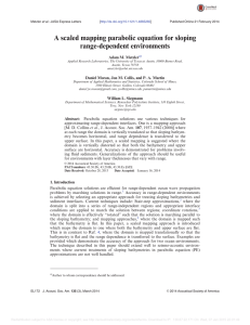 A scaled mapping parabolic equation for sloping range-dependent environments Adam M. Metzler