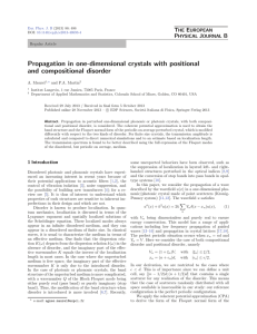 Propagation in one-dimensional crystals with positional and compositional disorder T E