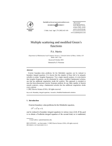 Multiple scattering and modified Green’s functions P.A. Martin