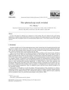 The spherical-cap crack revisited P.A. Martin