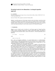 Perturbed cracks in two dimensions: An integral-equation approach P. A. MARTIN