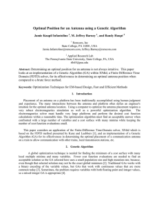 Optimal Position for an Antenna using a Genetic Algorithm