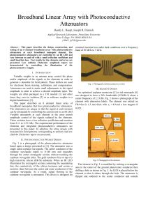 Broadband Linear Array with Photoconductive Attenuators Randy L. Haupt, Joseph R. Flemish